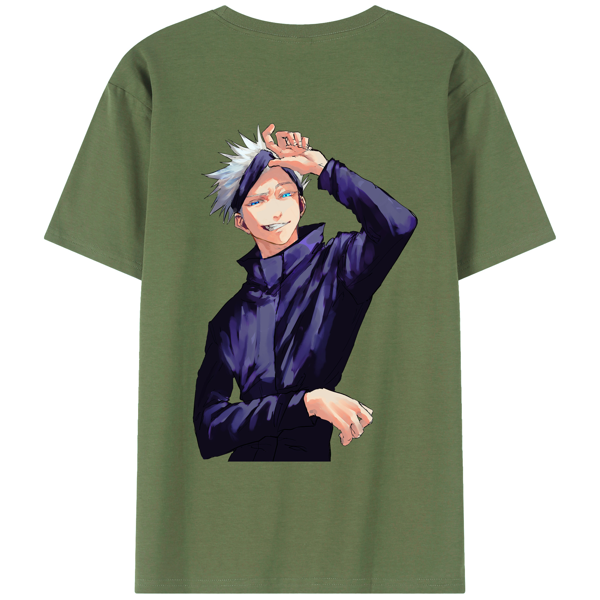 （画像用） 呪術廻戦 Jujutsu Kaisen 綿100％ メンズ半袖Tシャツ（バックプリント） 通気性